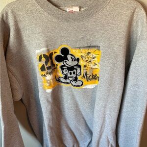 Disney Gray and Yellow Mickey Mouse Kids Hoodie